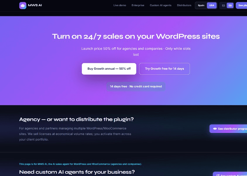MWS AI — agencias y agentes a medida