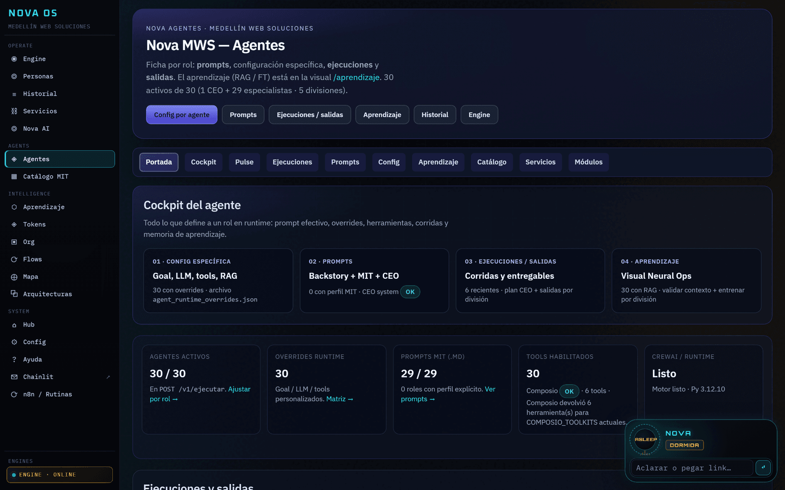 Configuracion por agente