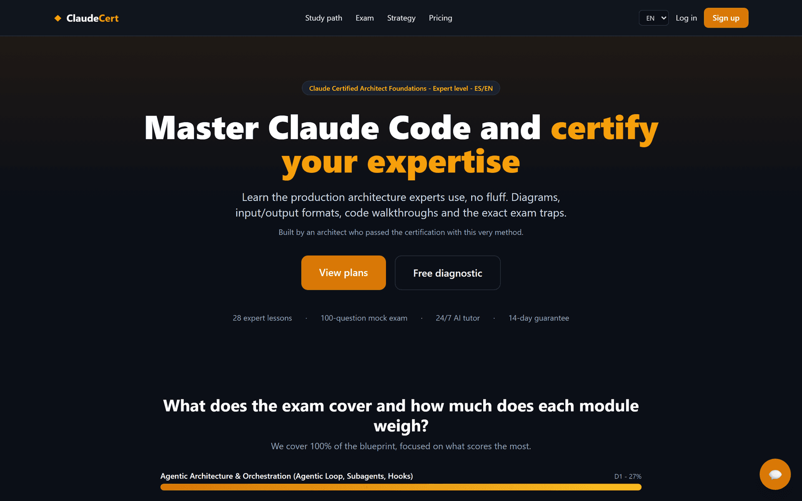Claude Architect course — English landing